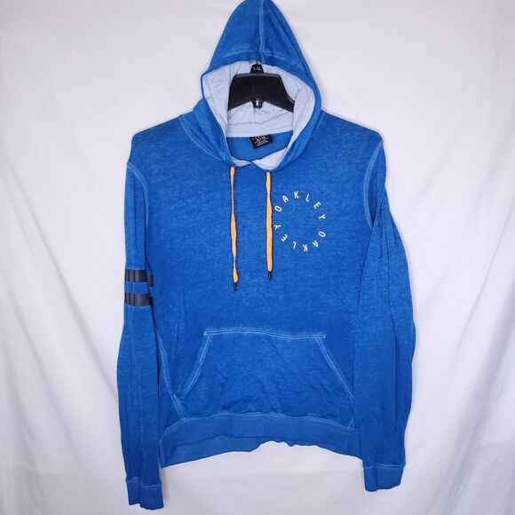 Oakley Hoodie Mens XL Blue Sun Washed Beach - Picture 1 of 11